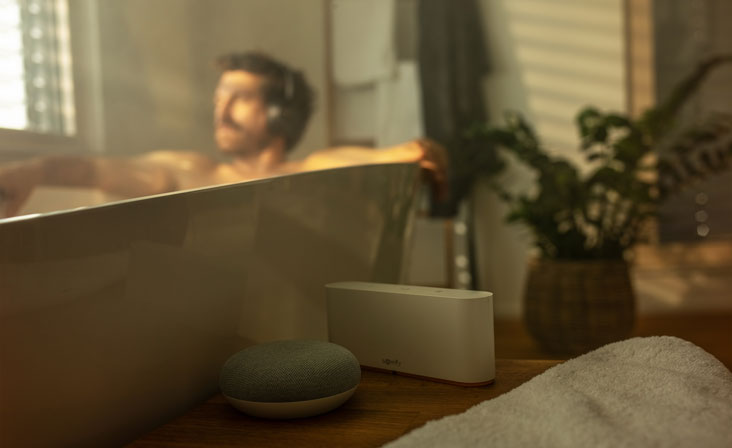 somfy smart home steuerung im badezimmer