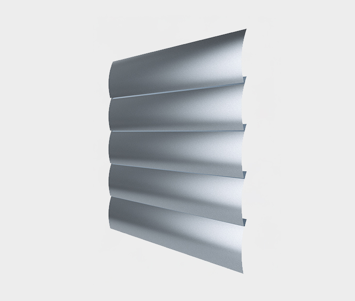 Raffstore Lamelle F80 in geschlossener Position für effektiven Sonnenschutz