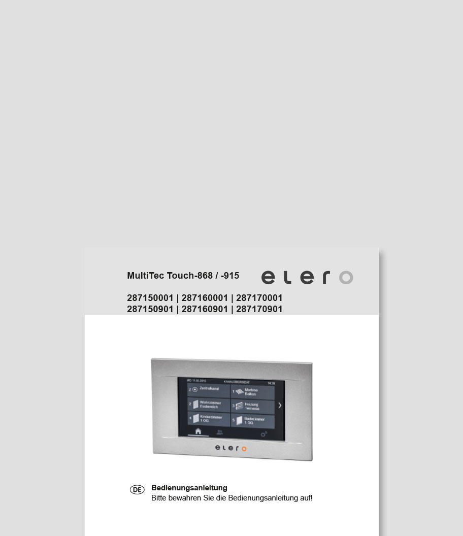 newo anleitung elero multi tec touch