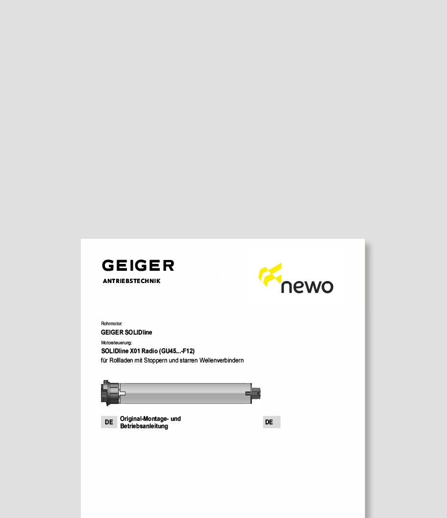 Handbuch für GEIGER SOLIDline Rohrmotor Modelle.